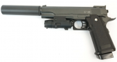 Пистолет детский Stalker - SA5.1S (кал. 6мм, пластиковые шарики, имитация глушителя, ЛЦУ)
